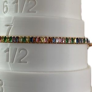 Multicolor Candy Gemstone Bracelet size 7 NWT